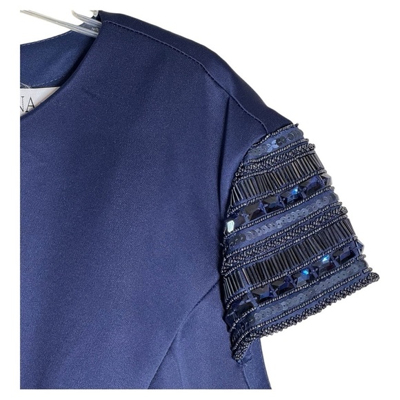 Mac Duggal Hand-Beaded Cap Sleeve A-Line Gown NWT - Picture 4 of 10